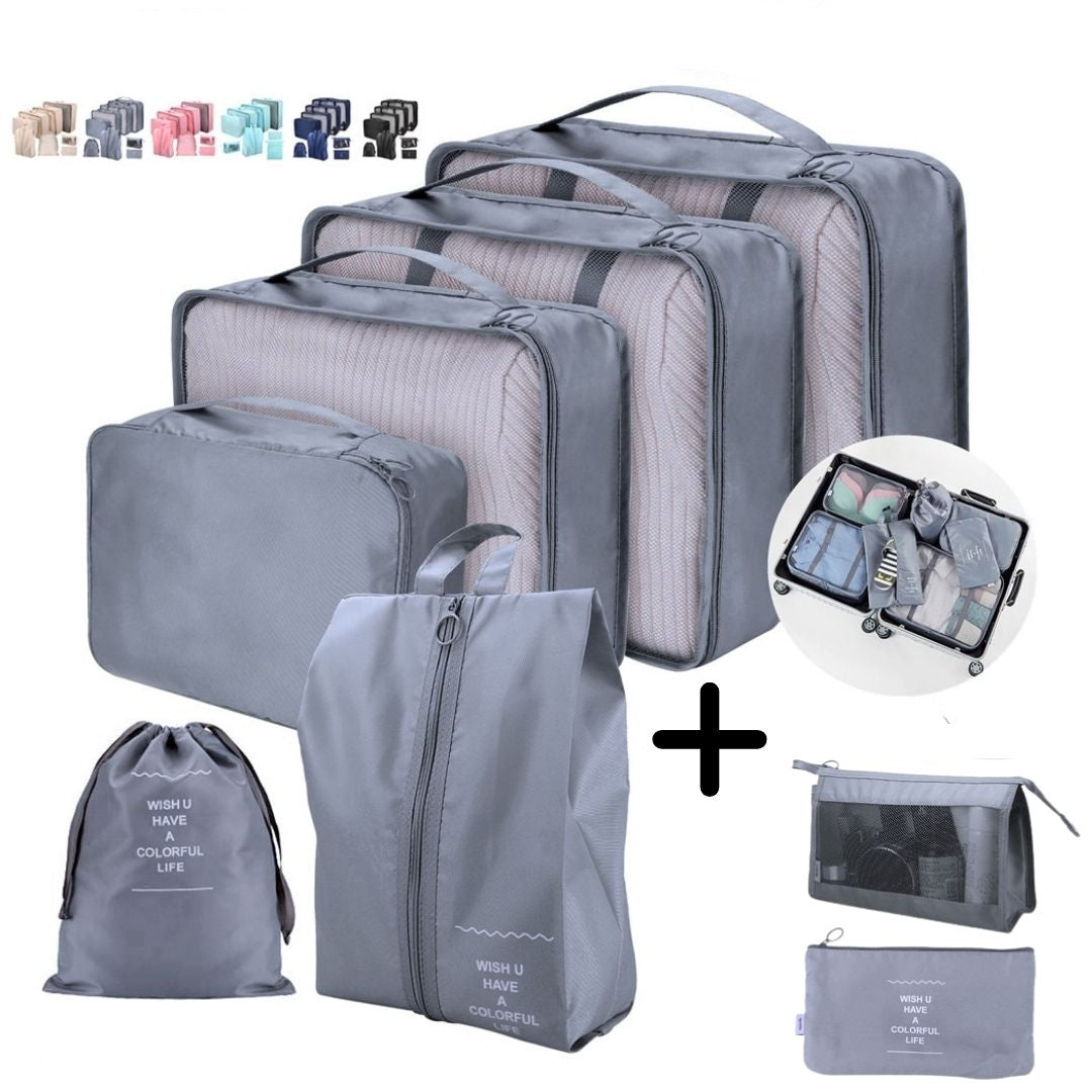 Kit 7 Pecas Bolsa Organizadoras Para Mala Roupas Bagagem Viagem