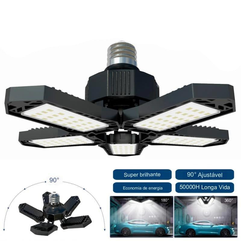 Luminária LED Com 10 Painéis Ajustáveis