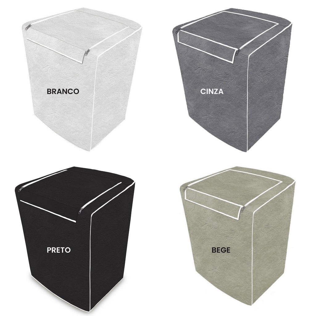 Capa Máquina de Lavar Impermeável Flanelada Zíper Electrolux Brastemp Consul Colormaq – LavProtec™