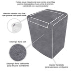 Capa Máquina de Lavar Impermeável Flanelada Zíper Electrolux Brastemp Consul Colormaq – LavProtec™