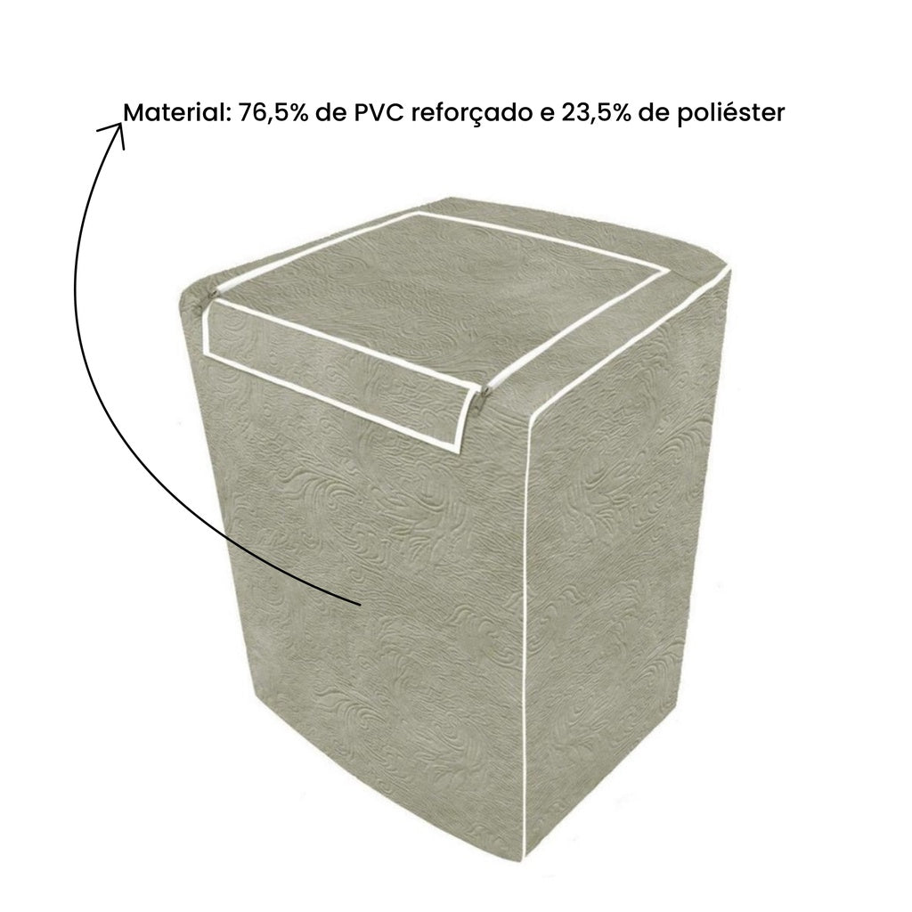 Capa Máquina de Lavar Impermeável Flanelada Zíper Electrolux Brastemp Consul Colormaq – LavProtec™