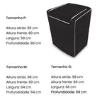 Capa Máquina de Lavar Impermeável Flanelada Zíper Electrolux Brastemp Consul Colormaq – LavProtec™