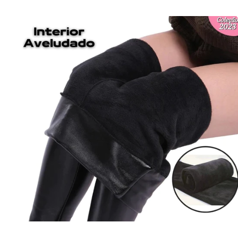 Legging de couro aveludada - HotPlume 2024