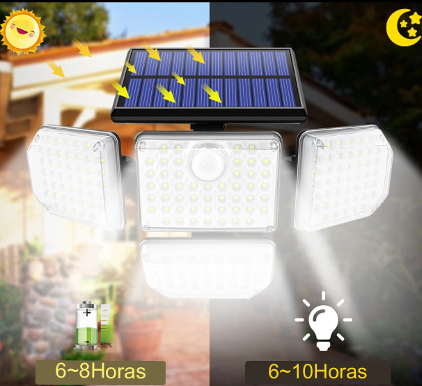 Lâmpada Led Solar Tripla