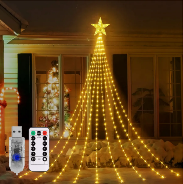 Decoração de Natal - Iluminação LED USB Com Estrela P/ Pinheirinho LightPlus