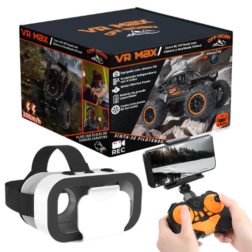 Carrinho De Controle Remoto Off Road c/ Câmera e Realidade Virtual