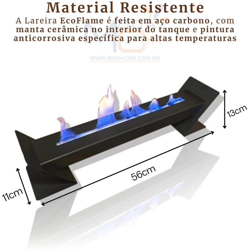 Lareira Ecológica Portátil a Álcool de Metal - Ecoflame