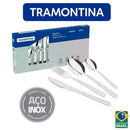 Faqueiro Inox 24 Peças Brilho Kit Mesa Posta Simples Utensílios Cozinha Búzios – LuxSet™