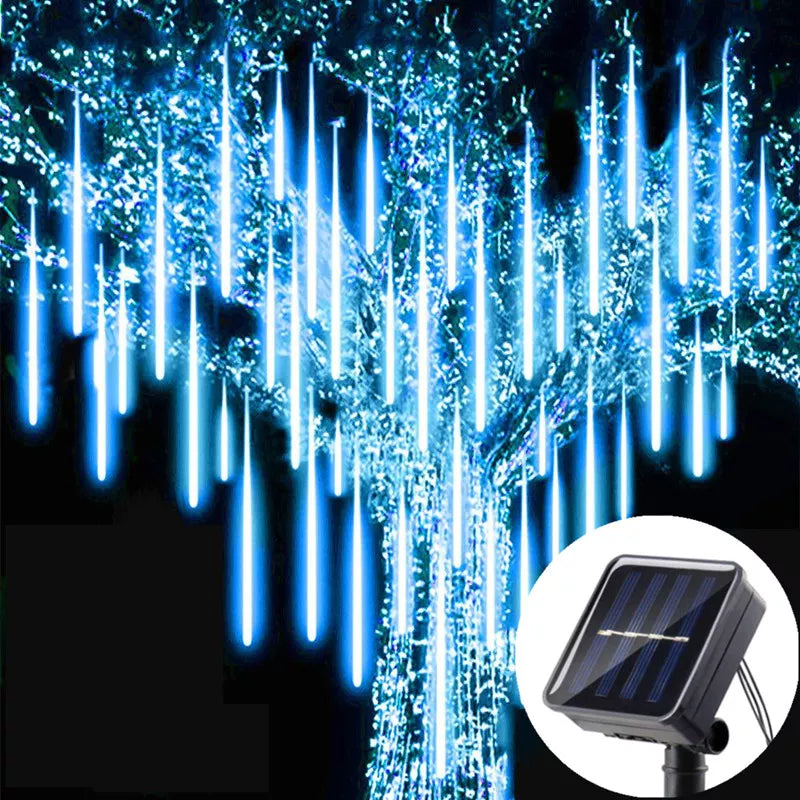 Decoração de Natal - Iluminação Solar Chuvas Em LED 8 Gotas Solar RainPlus