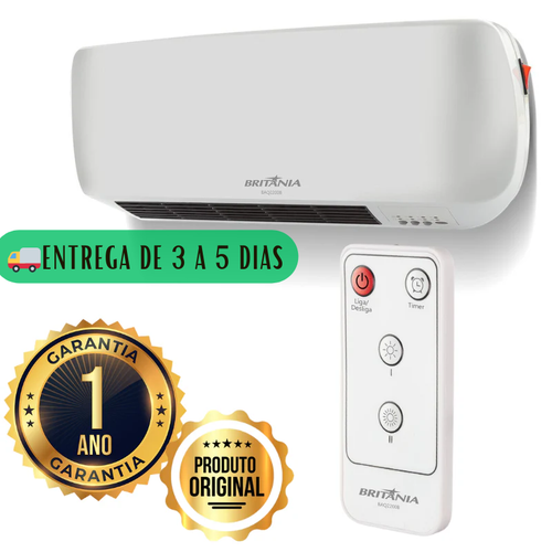 Aquecedor de Parede 2 em 1 com Timer - Dispensa Instalações