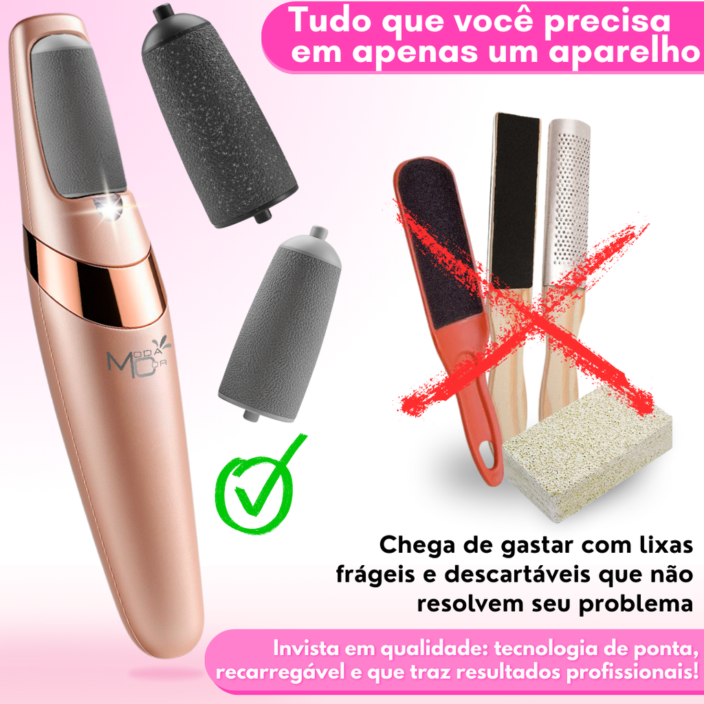 Lixa Elétrica De Pés Aparelho Removedor de Calos com Bateria