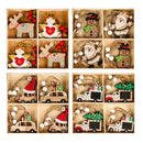 Decoração de Natal - 9/12PCS Enfeites Natalinos Em Madeira P/ Pinheirinho