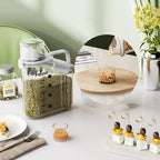 Ermex Acrílico 1,8L e 2,5L- Pote Hermético com Vedação Silicone e Copo Dosador