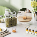 Ermex Acrílico 1,8L e 2,5L- Pote Hermético com Vedação Silicone e Copo Dosador