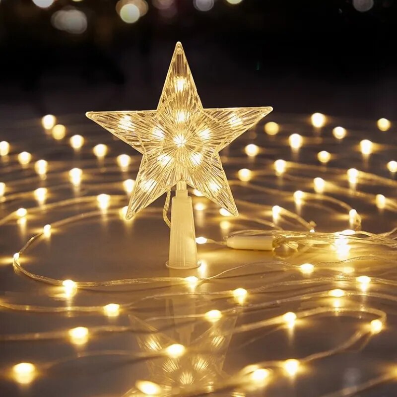 Decoração de Natal - Iluminação LED USB Com Estrela P/ Pinheirinho LightPlus