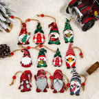 Decoração de Natal - 9/12PCS Enfeites Natalinos Em Madeira P/ Pinheirinho