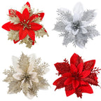 Decoração de Natal - Kit 10PCS Flores Brilhantes P/ Decoração FlowerChrist