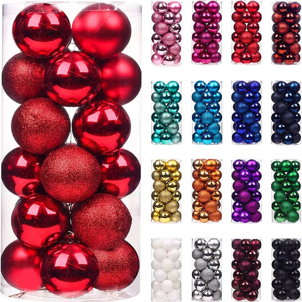 Decoração de Natal - Kit 24 Bolas Natalinas ColorBalls