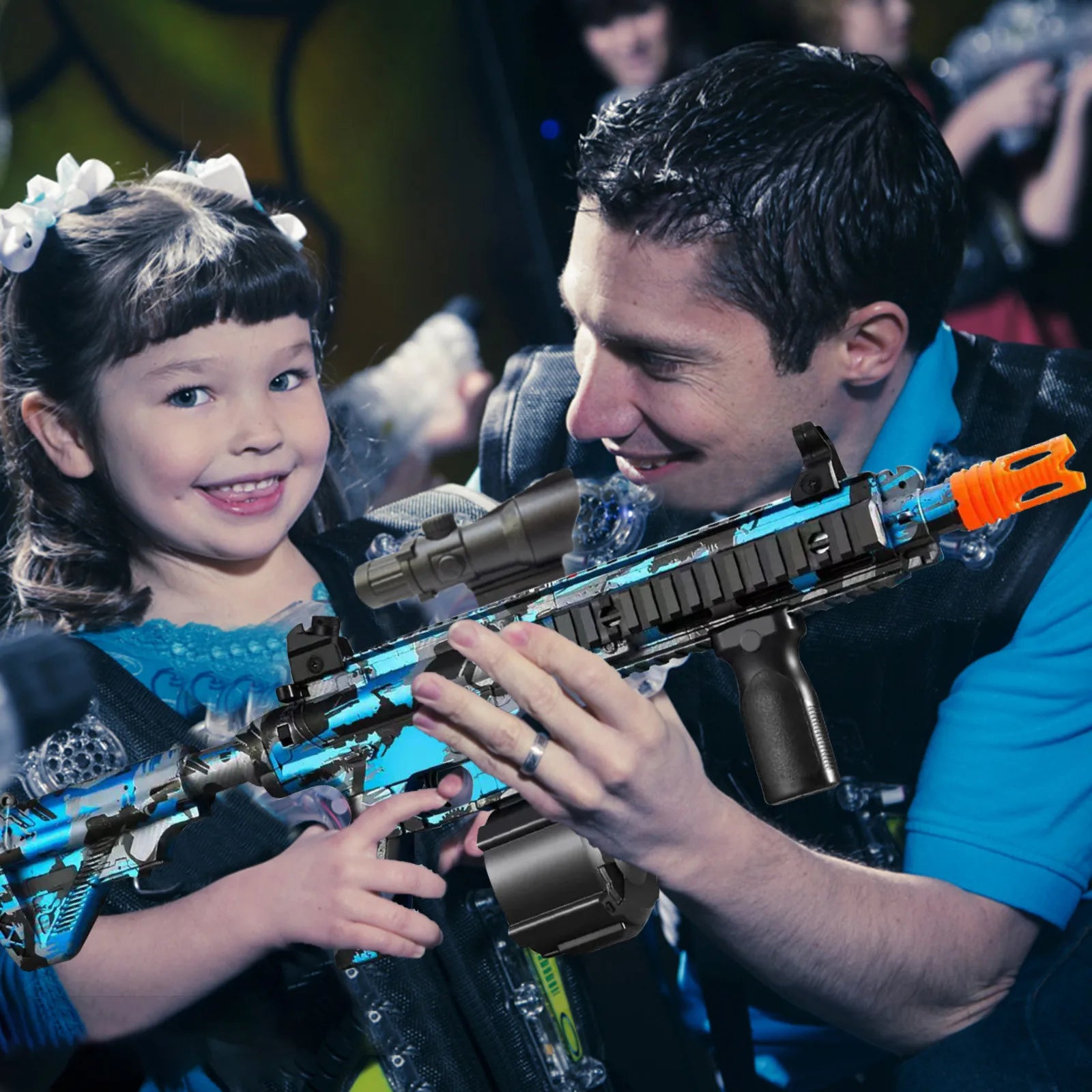 Brinquedo Infantil Lançador de Orbeez Realista M416 Elétrica Com 15 mil Orbeez