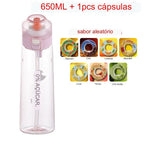 Garrafa De Água Aromatizada 650ml + 7 AROMATIZAROES