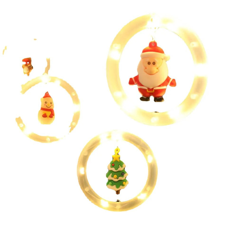 Decoração de Natal - Cascata LED Símbolos de Natal C/ Controle