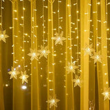 Decoração de Natal - Cortina Led Flocos de Neve SnowPlus
