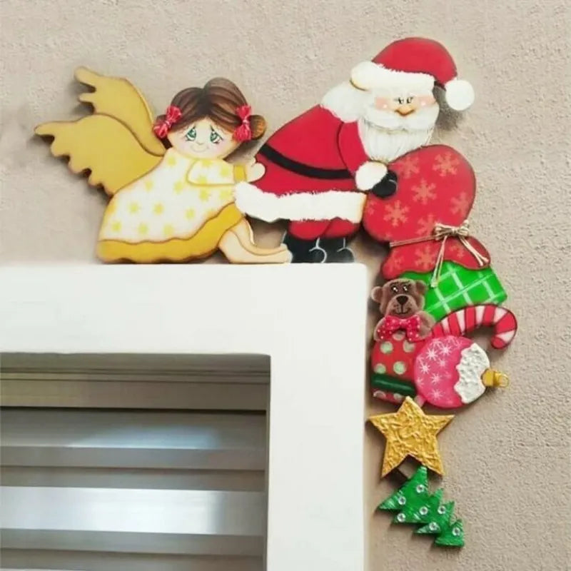 Decoração de Natal - Enfeite Natalino P/ Canto de Porta DoorChrist