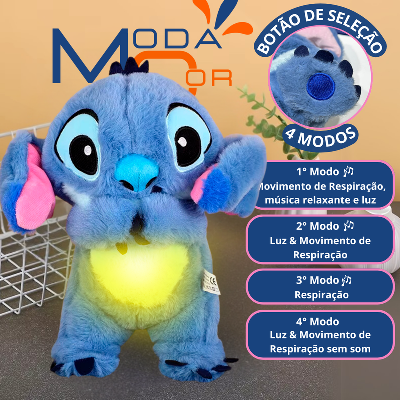 Stitch de Pelúcia que Respira Antiestresse Sem Ansiedade Para Dormir Bem - iSleep