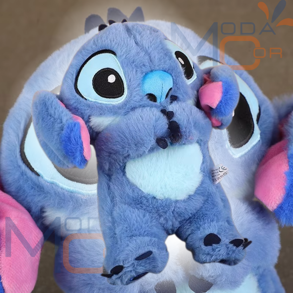 Pelúcia Stitch Disney Azul com Luz Som Respira Relaxante Ansiedade Sono Tiktok Autismo – StitchZen™