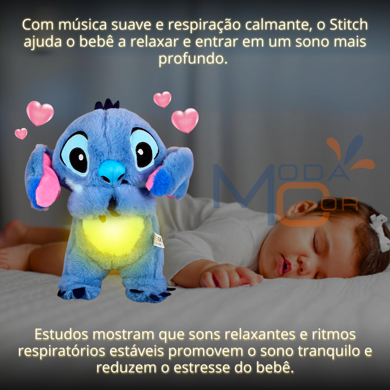 Stitch de Pelúcia que Respira Antiestresse Sem Ansiedade Para Dormir Bem - iSleep