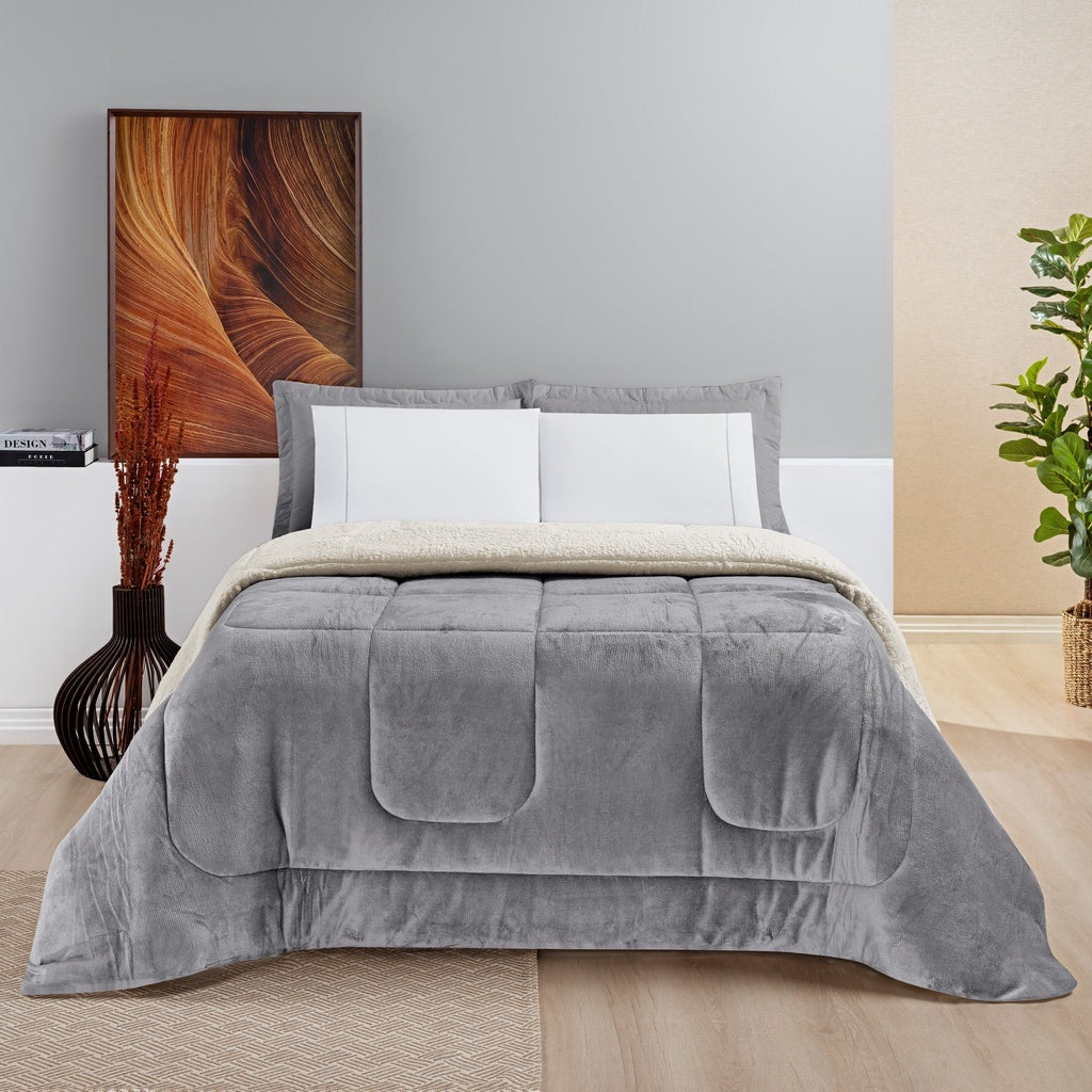 Coberdron King Size Lã de Ovelha Manta Quente 2,4m x 2,6m