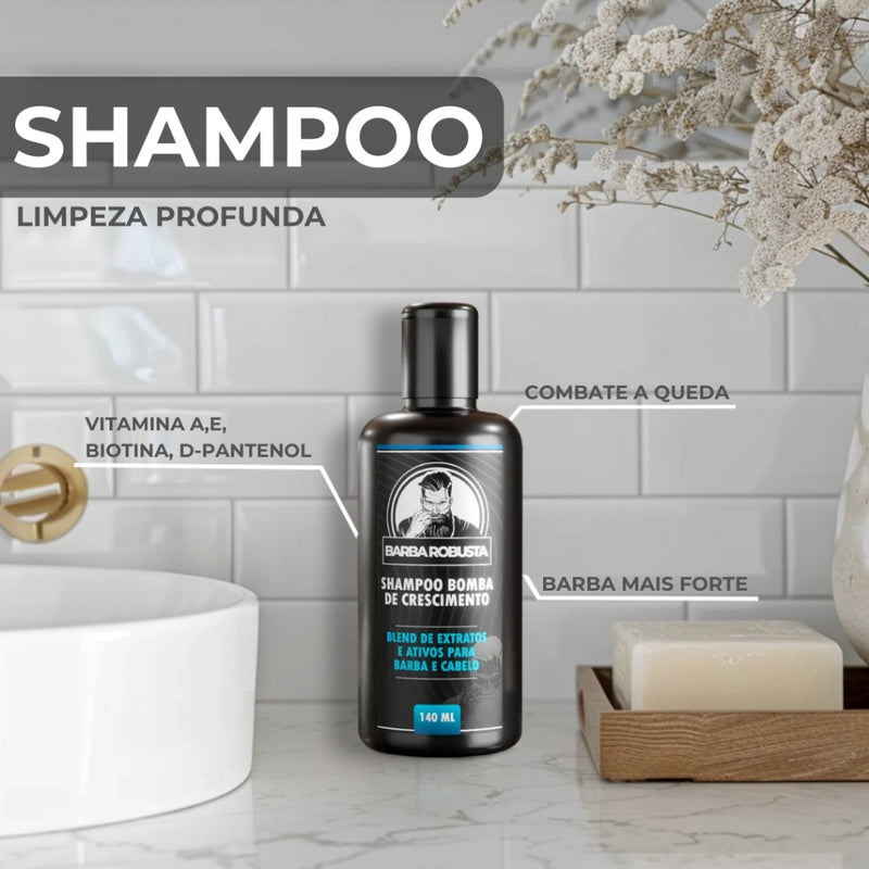 Kit Masculino Barba Shampoo Condicionador Balm Óleo Cera Necessaire