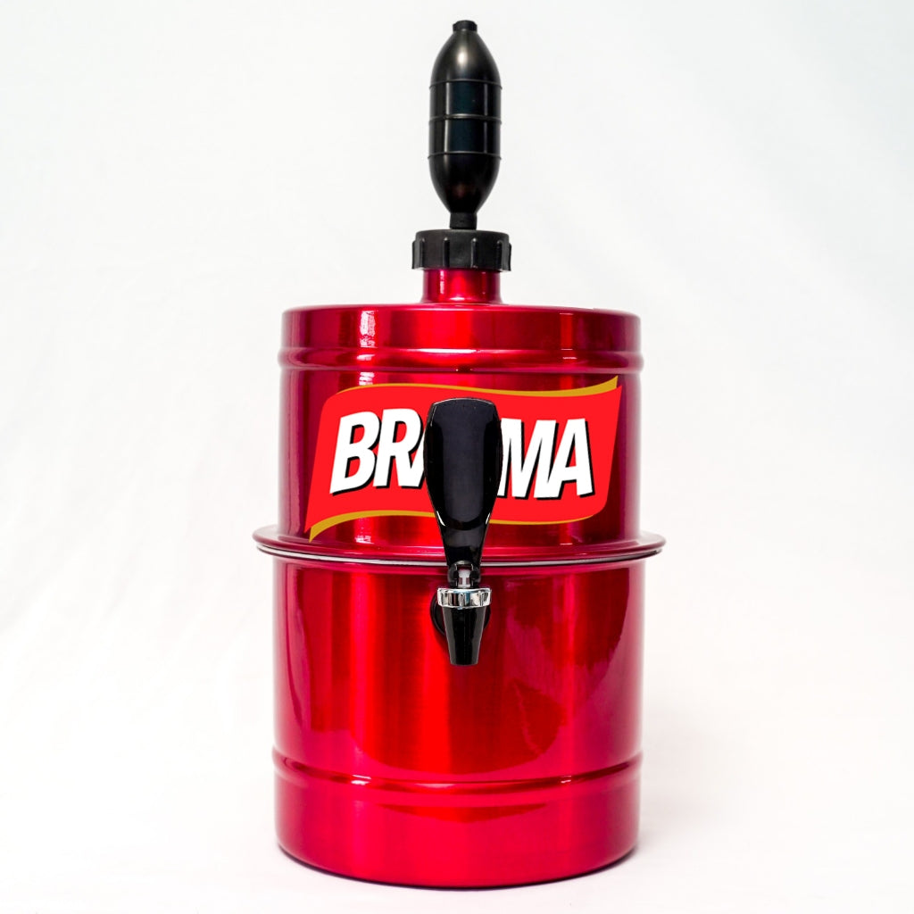 Chopeira Doméstica Portátil 5,1 L - Vermelha - Torneira Especial - Cervejeira Gela Rápido