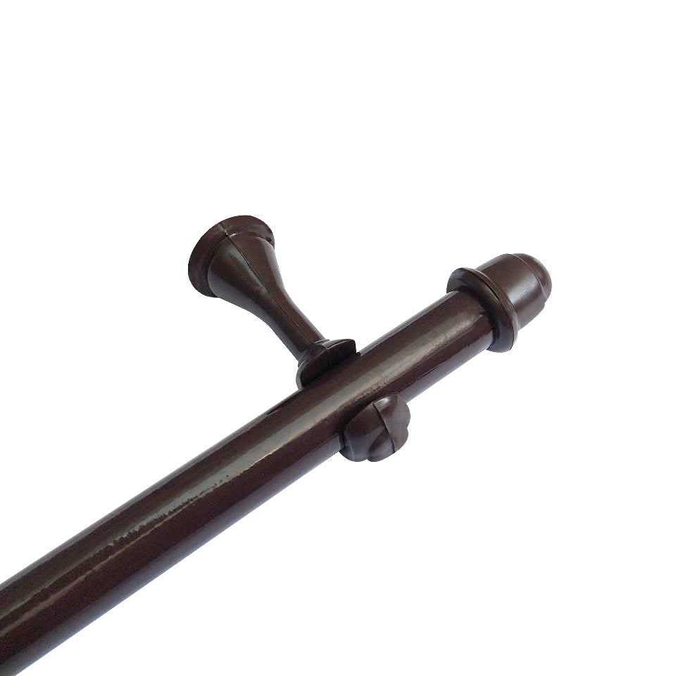 Kit varão cortina EleganceSteel com suporte fixação e buchas