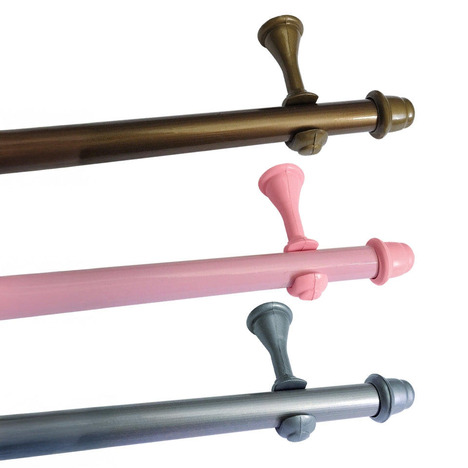 Instalação fácil varão de cortina aço cromado 19mm EleganceSteel