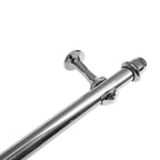 Kit varão cortina aço cromado 19mm 3 metros EleganceSteel instalado