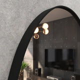 Espelho Orgânico 60x40cm de Parede Couro Retrô Decorativo Lavabo Sala Quarto Banheiro Lyra™