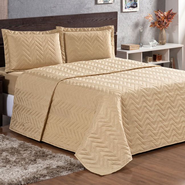 Kit Colcha Cobre Leito Luxo Matelado Queen Casal King Solteiro Padrão Premium – ComfortLuxe™