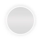 Espelho Redondo 40Cm X 40Cm Lapidado Led COM FONTE Ambiente Moderno Decoração Espelho Quarto