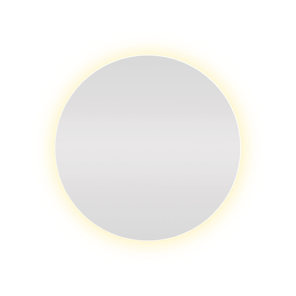 Espelho Redondo 40Cm X 40Cm Lapidado Led COM FONTE Ambiente Moderno Decoração Espelho Quarto