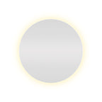 Espelho Redondo 40Cm X 40Cm Lapidado Led COM FONTE Ambiente Moderno Decoração Espelho Quarto