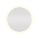 Espelho Redondo 40Cm X 40Cm Lapidado Led COM FONTE Ambiente Moderno Decoração Espelho Quarto