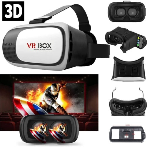 Óculos Vr Box 2.0 Realidade Virtual + Controle Cardboard 3d Bluetooth