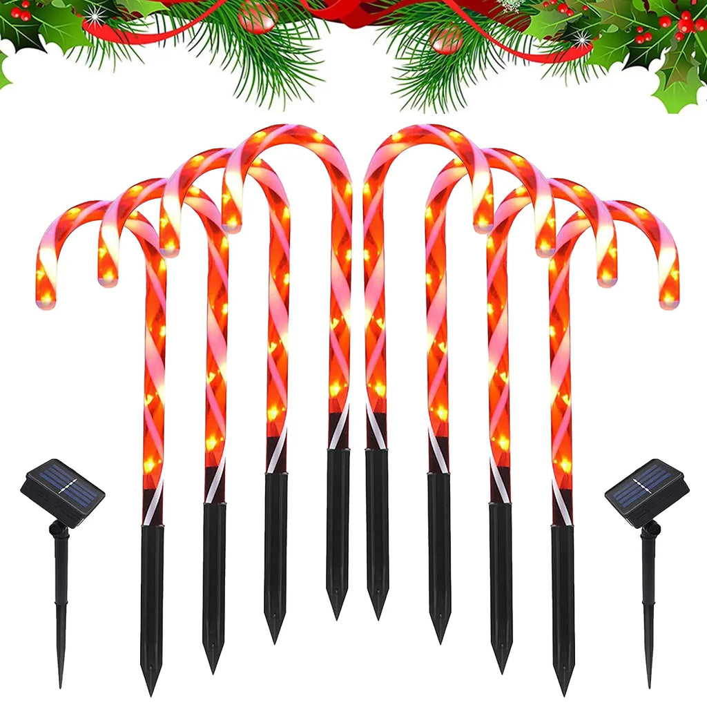 Decoração de Natal - Kit Candy Cane Luz Solar