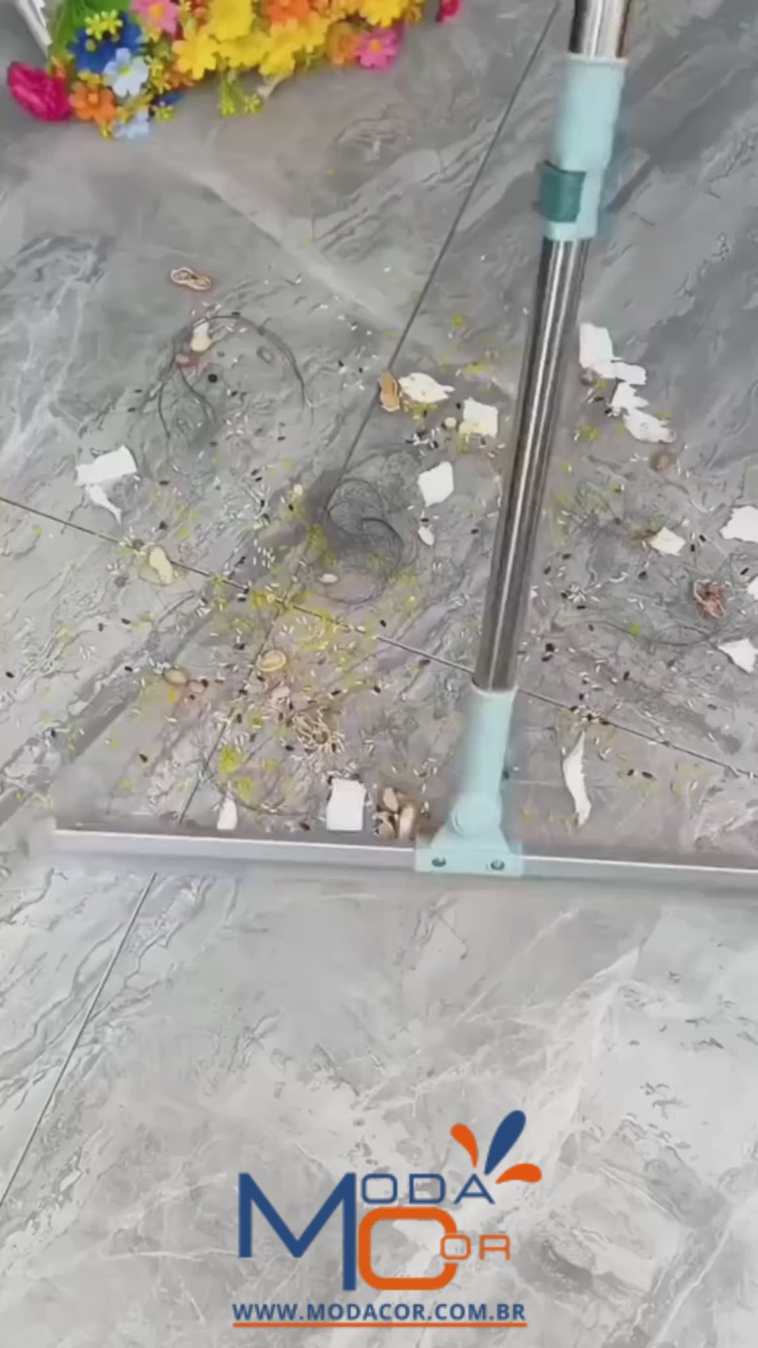 Rodo Mágico Silicone Multiuso 50cm Extensível Piso Vidro Seco Molhado Vassoura Gancho – CleanMaster™