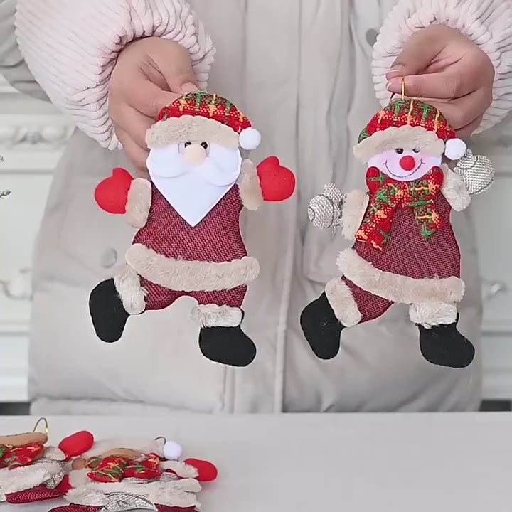 Kit 3 Pingentes Enfeites De Natal Artesanal Árvore Ornamento Para Decoração De Feliz Casa De Ano Novo