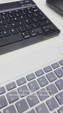 Kit Teclado e Mouse Bluetooth Sem Fio Portátil Leve Wireless Magnético Para Tablet Celular Tab S6 Lite iPad – SmartType™