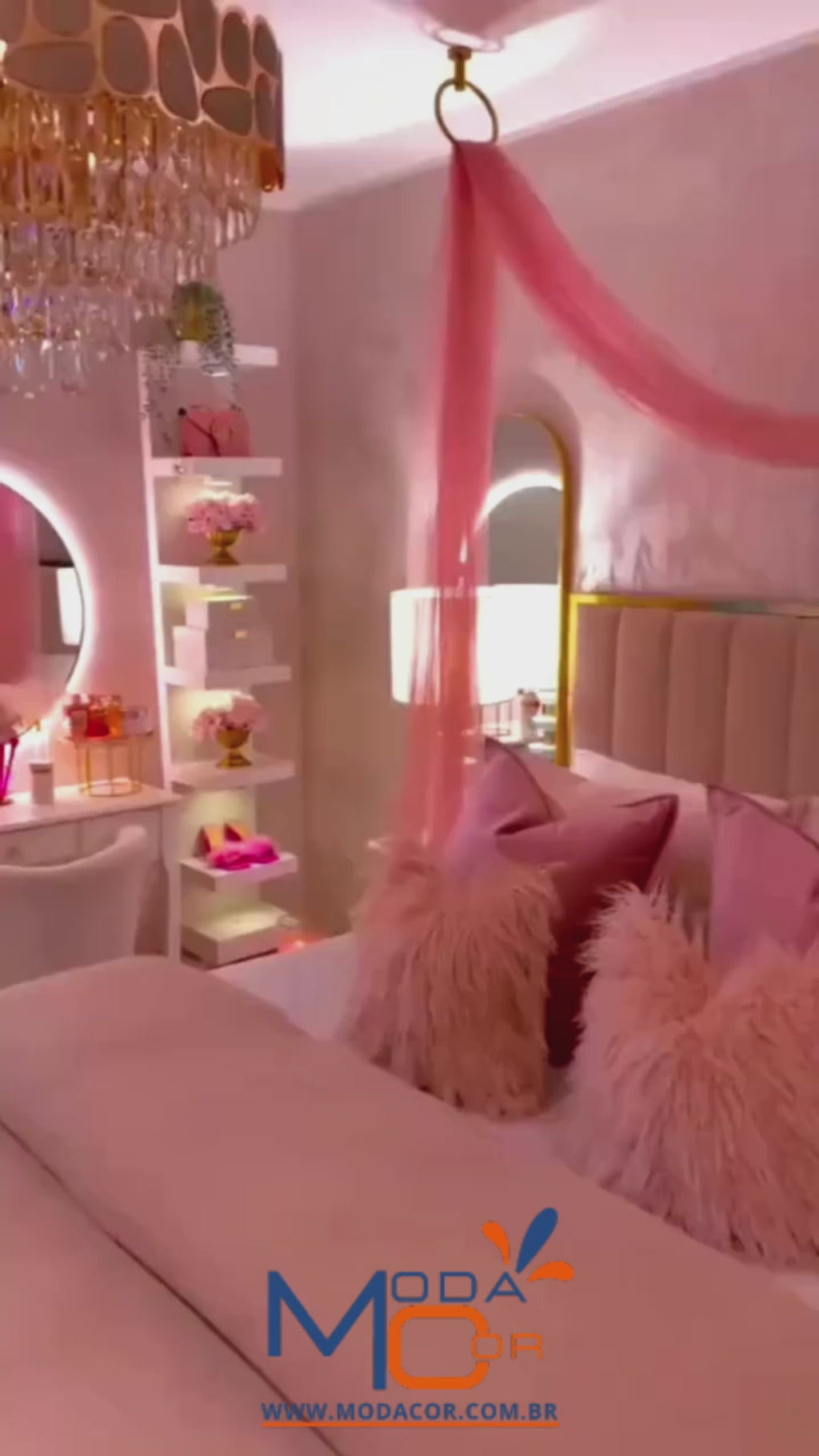 Espelho Redondo 40Cm X 40Cm Lapidado Led COM FONTE Ambiente Moderno Decoração Espelho Quarto