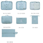 Kit 7 Pecas Bolsa Organizadoras Para Mala Roupas Bagagem Viagem