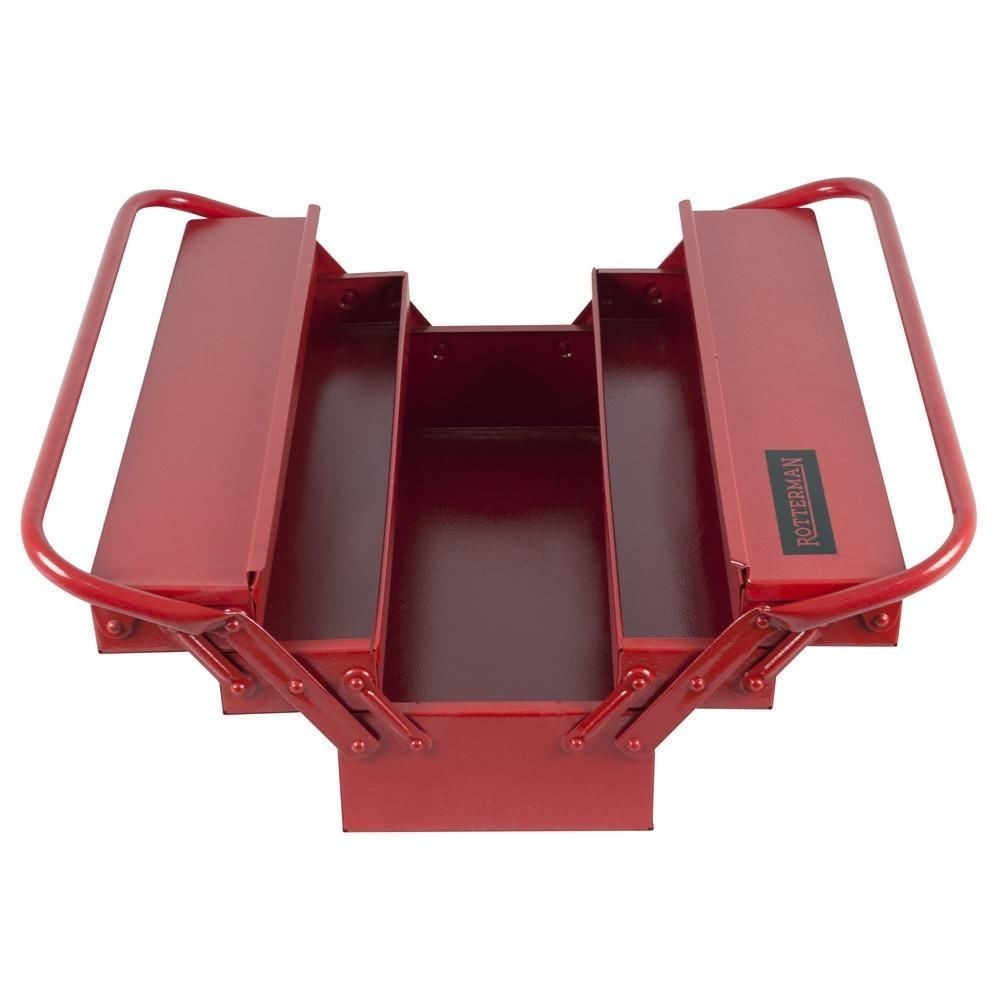 Caixa para ferramentas sanfonada com 5 gavetas